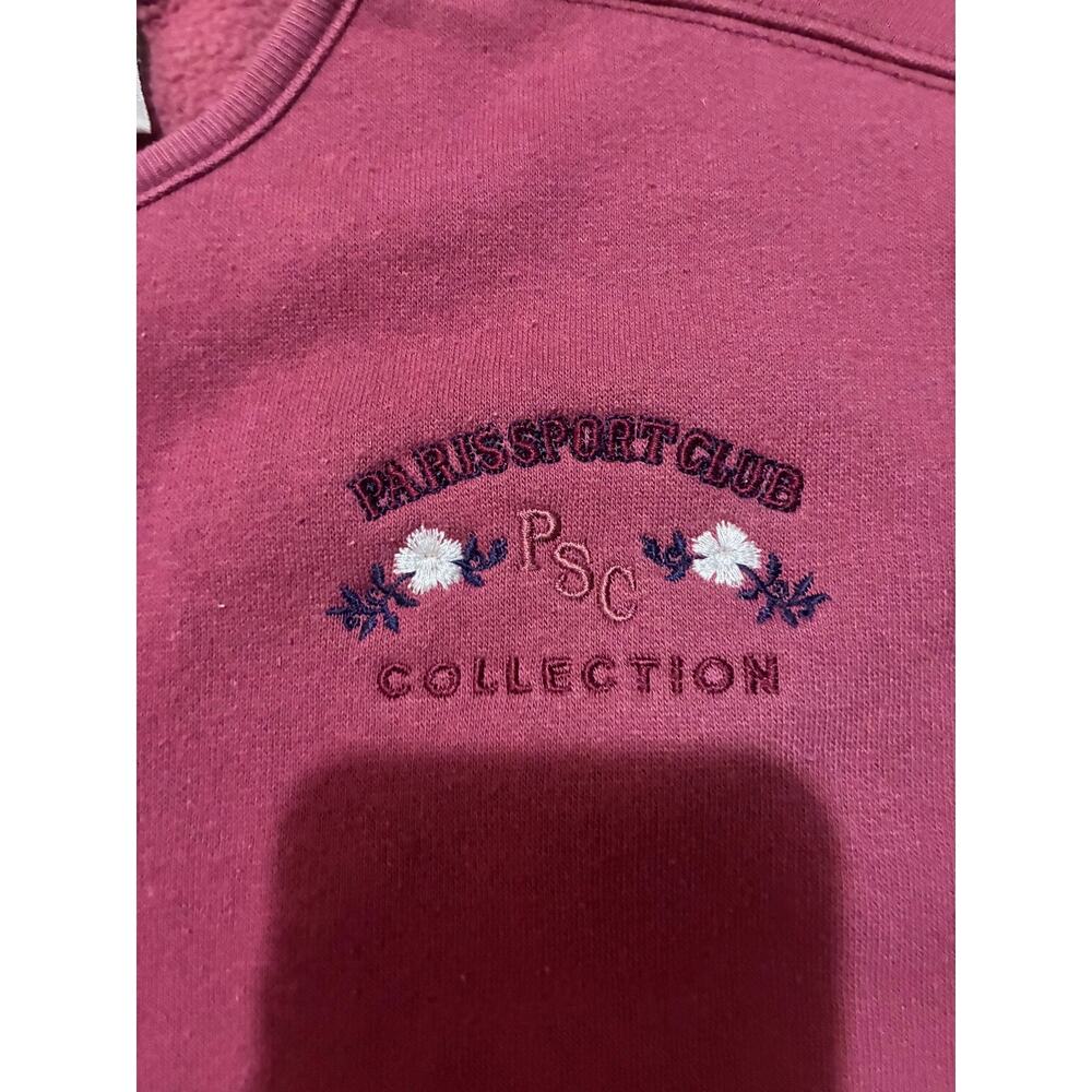 Vintage Paris Sports Club Maroon Long Sleeve Shirt Large